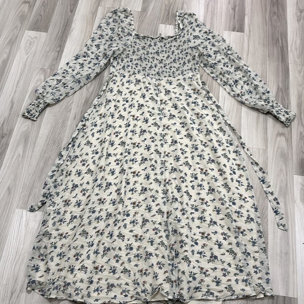 Sweet Baby Jamie By Jamie Mizrahi Floral Smocked Peasant Midi Dress Size XL - Picture 2 of 14